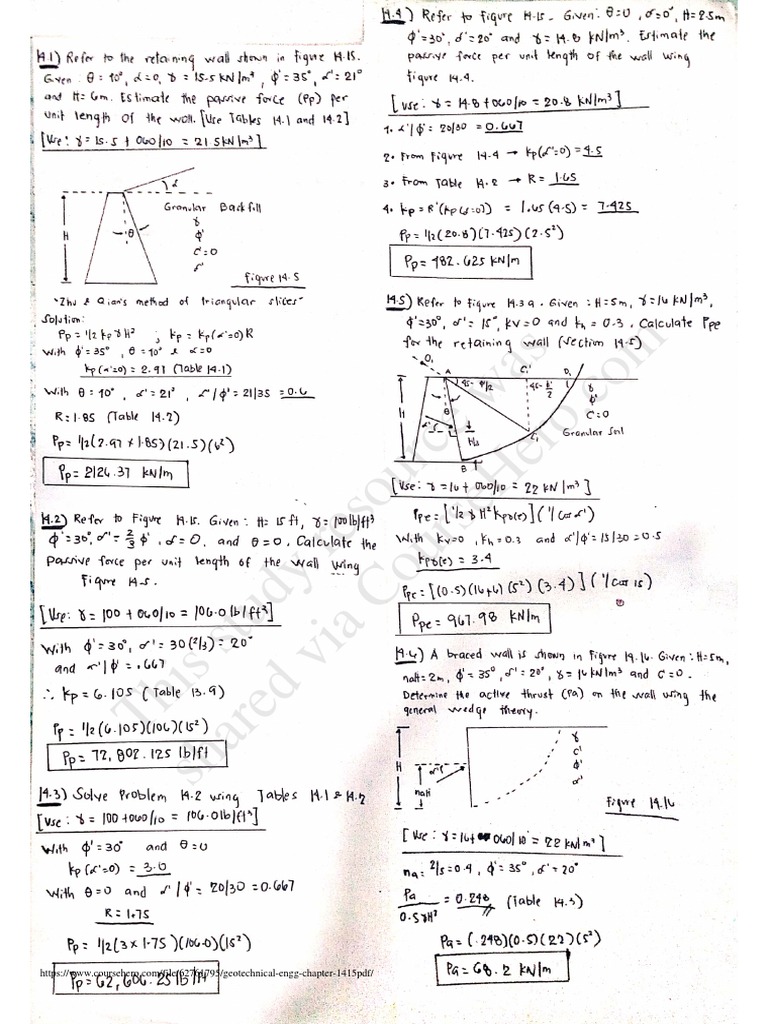 Geotechnical Eng G Chapter 14 15 PDF | PDF