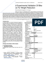 Theoretical and Experimental Validation of Bike Chassis For Weight Reduction PDF