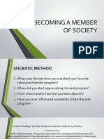 OK Lesson 4 - Becoming A Member of Society - Teachers's