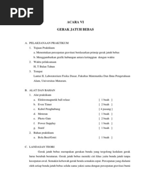 Acara Vi Gerak Jatuh Bebas Mipa