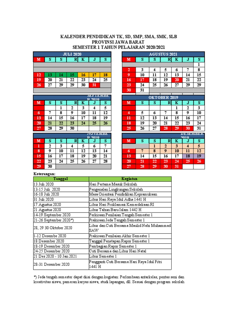 Kalender Pendidikan TK SD SMP SMA SMK SLB Provinsi Kalender Pendidikan TK SD SMP SMA SMK SLB Provinsi