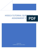 HI5013 tutorial questions assignment 2