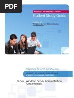 Student Study Guide: Windows Server Administration Fundamentals