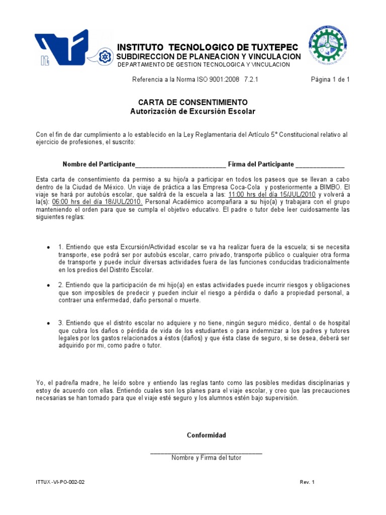 Carta de Permiso  PDF