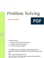 Problem Solving: Lesson #3 MMW