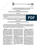 Aplicarea in Practica A Prevederilor Art. 332 Falsul in Acte Publice" Din Codul Penal. Probleme Si Solutii