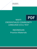Indonesian CCL Practice Test Material A-Script