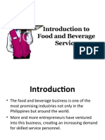 Introduction To Food and Beverage Service