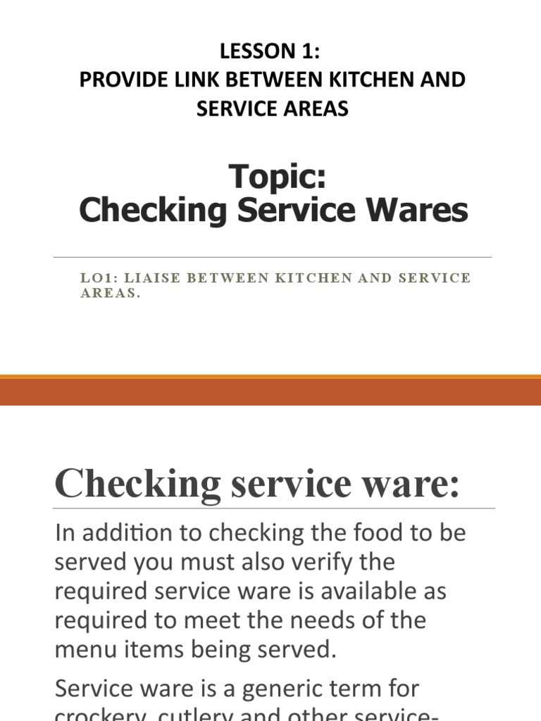 Service Ware: Types and Usage Guide | PDF