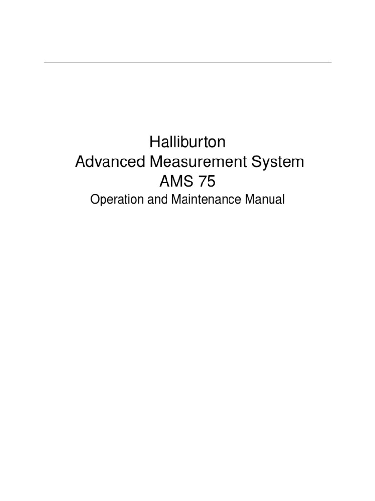 Advanced Measurement System AMS75 PDF PDF