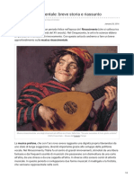 Cultura - Biografieonline.it-Musica Rinascimentale Breve Storia e Riassunto PDF