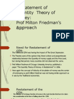Quantitu Theoery of Money-Friedman Approach