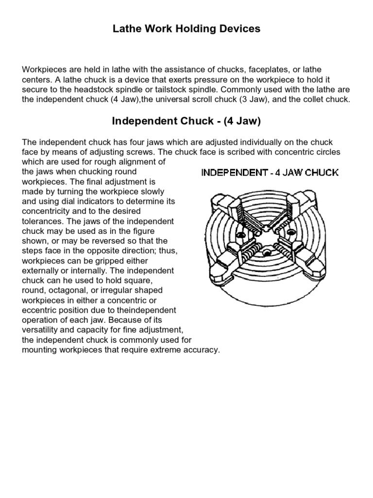 27 Lathe Work Holding Devices Download Free PDF Tools Metalworking