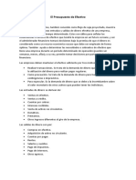 El Presupuesto de Efectivo - Presupuesto Empresarial