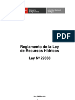 Ley Recursos Hidricos Peru