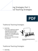 Teaching Strategies Part 1: Traditional Teaching Strategies