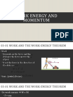 Work Energy and Momentum Concepts