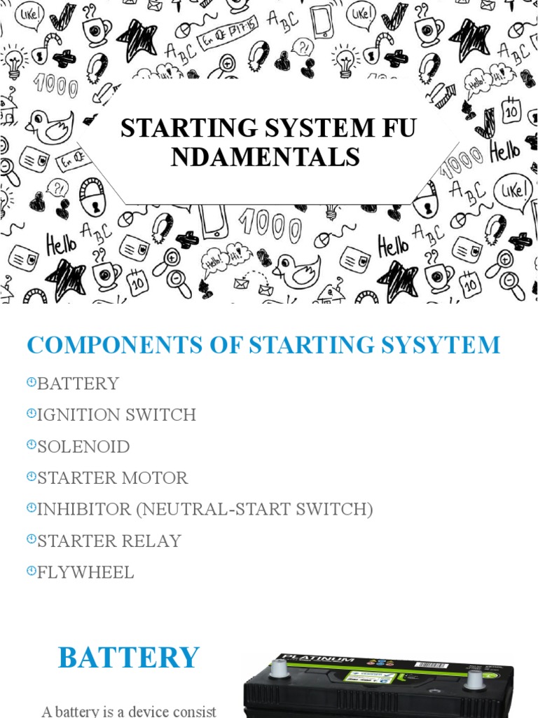 Starting System Components Explained | PDF