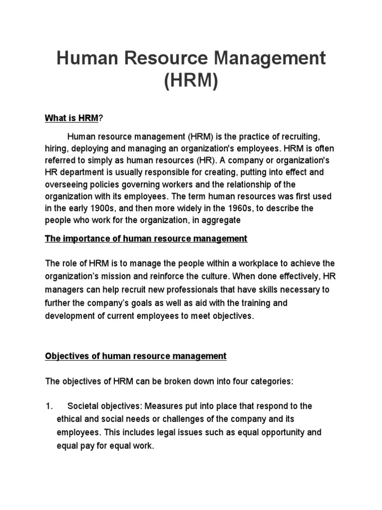 Understanding Human Resource Management | PDF