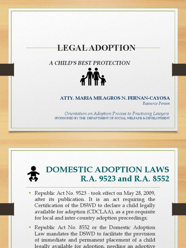 Adoption Laws for Lawyers | PDF | Law