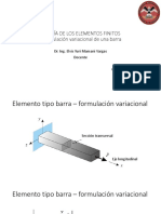 Formulación variacional de una barra