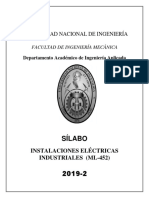 Silabo Inst. Elect. Indust. ML-452 Ciclo 2019-2 PDF