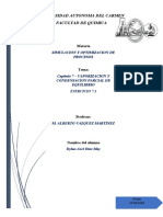 Simulación y optimización de procesos - Flash isotérmico bifásico