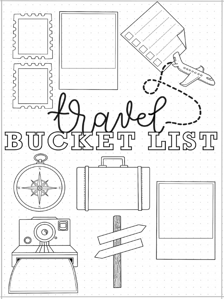 Travel-Bucket-List-Printable Bujo PDF | PDF