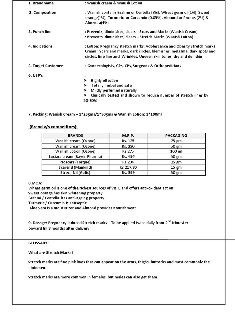 wanish lotion for stretch marks