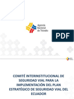 Comite Interinstitucional de Seguridad Vial para La Implementacion Del Plan Estrategico de Seguridad Vial Del Ecuador PDF