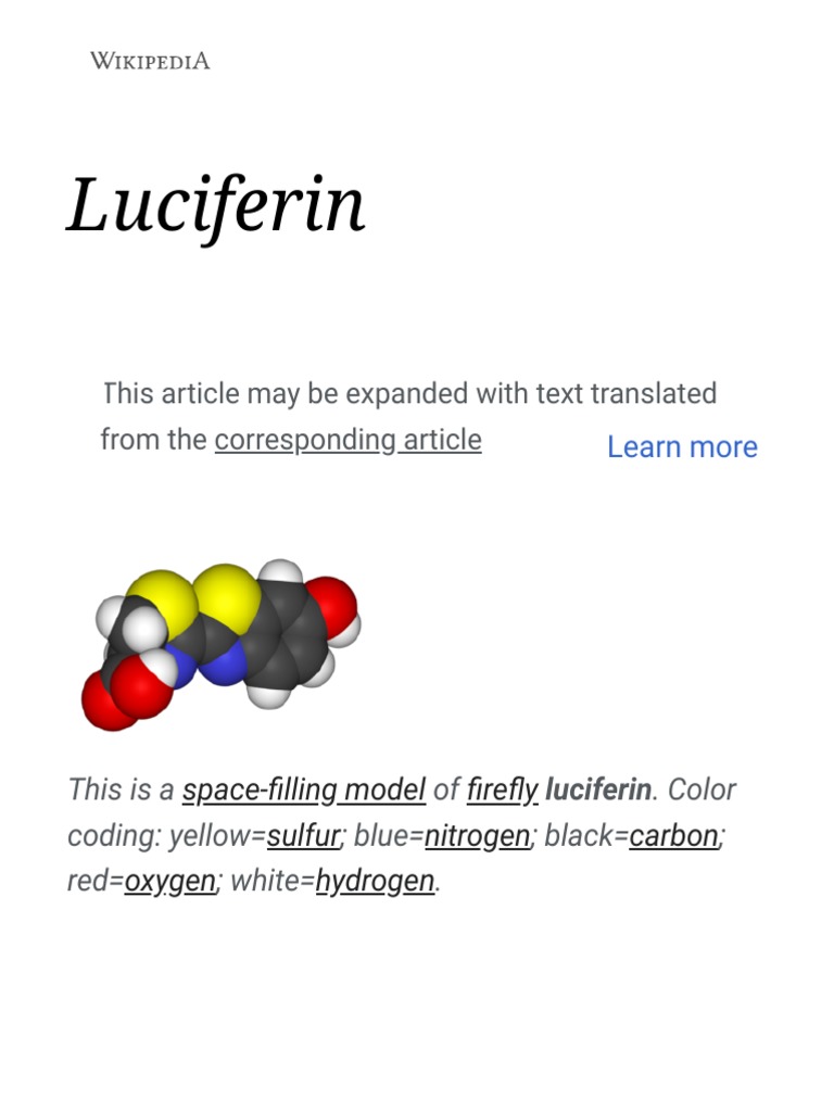 Types of Luciferin in Bioluminescence | PDF | Social Science | Wellness