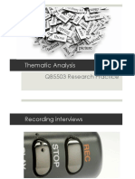 Thematic Analysis: QB5503 Research Practice