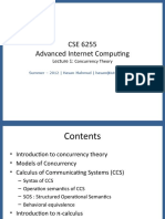 CSE 6255 Advanced Internet Computing: Concurrency Theory