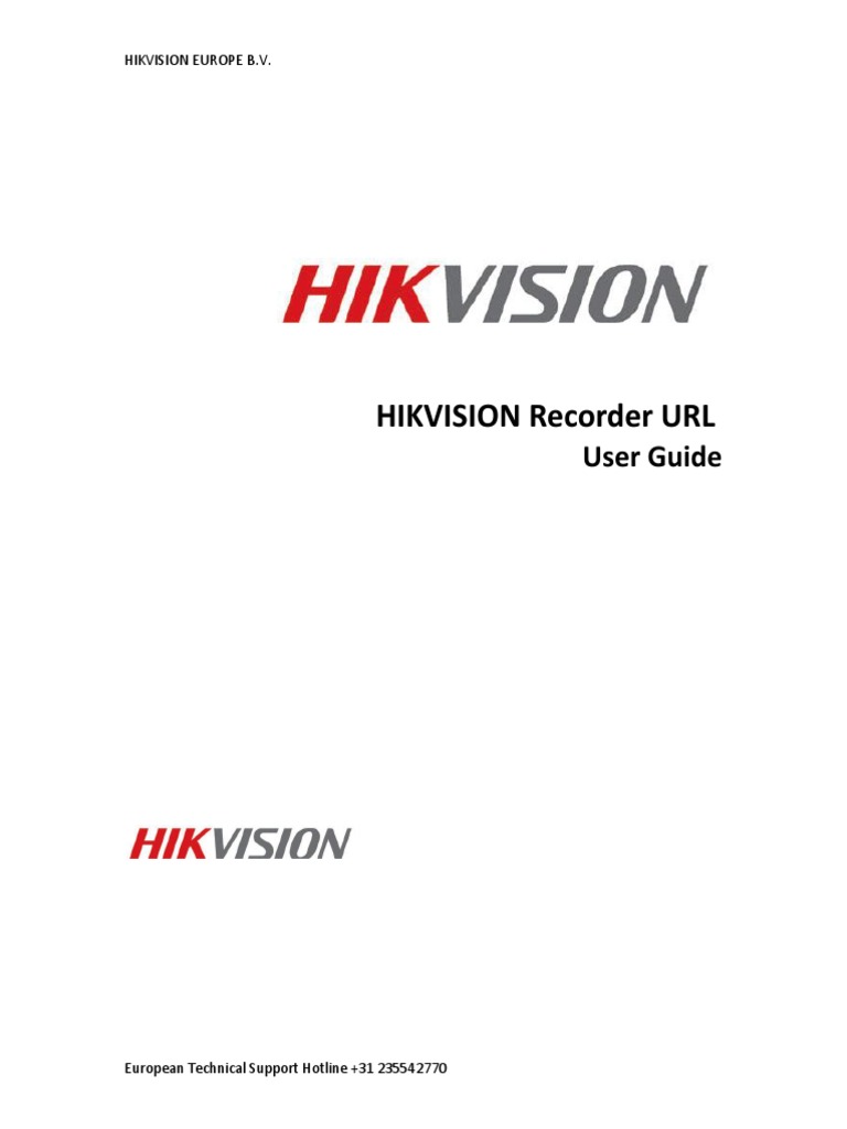 Hikvision RTSP URL User Guide | PDF