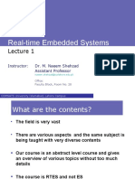 Real-Time Embedded Systems: Instructor: Dr. M. Naeem Shehzad Assistant Professor
