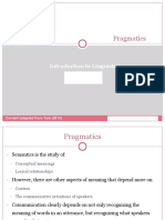 Pragmatics: Introduction To Linguistics LANE 321