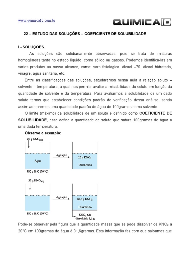 Análise da Solubilidade de Sais em Água | PDF | Solução | Solubilidade