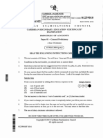 CSEC Principles of Accounts June 2016 Paper 1