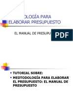 Metodologia para Elaborar Presupuesto