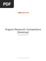 Organic Research: Competitors (Desktop) : Generated On June 19, 2020