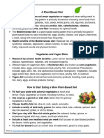 Plant Based Diet Nutrition Handout Seniors