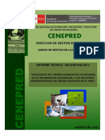 INF. GEOESPACIAL Resultados Primer Diagnostico de Registros de Informacion Del Riesgo