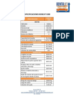 Especificaciones Minicargador Bobcat S300