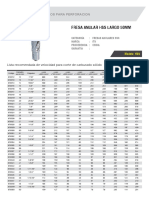 FRESAS HSS TABLA DE VELOCIDADES