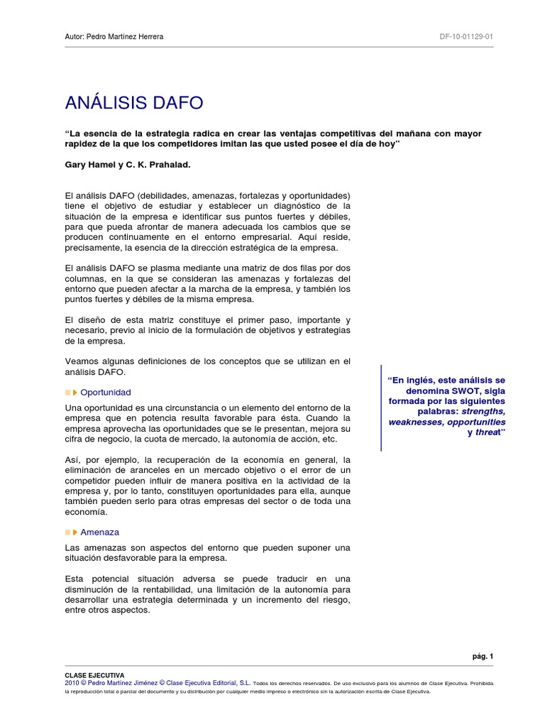 DOFA | PDF | Análisis FODA | Investigación y desarrollo