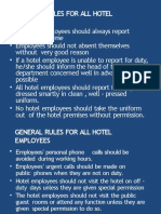 General Rules For Hotel Employees
