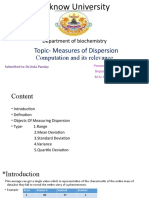 Measures of Dispersion