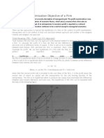 Profit Maximization and Equilibrium of the Firm