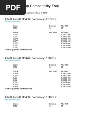 Dh55tc Computer Hardware Intel
