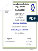 Certificate: of Participation This Is To Certify That